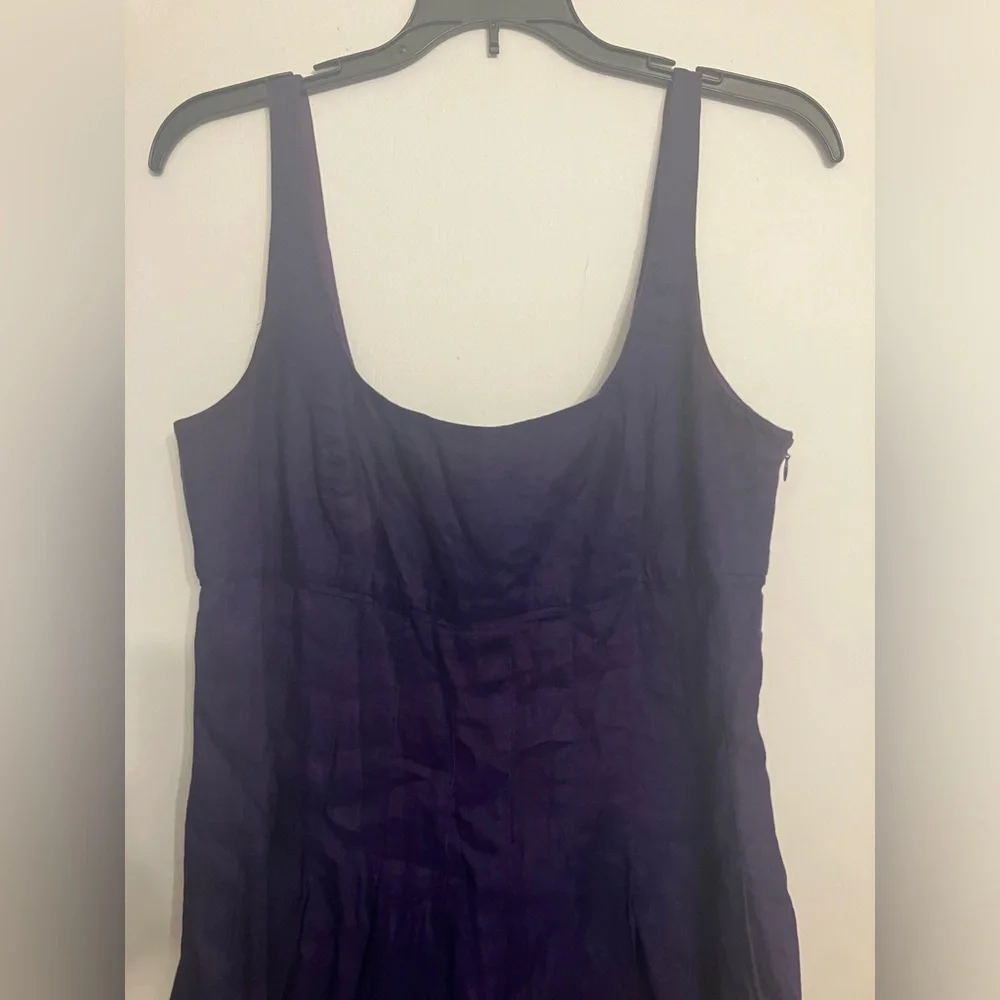 Lauren Ralph Lauren 100% linen a-line dress purple size 10 medium